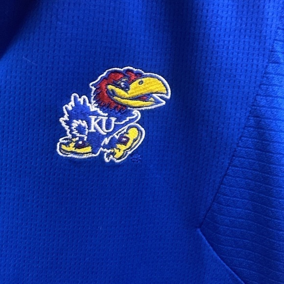 Kansas University KU Jayhawks Adidas NWT Women’s Size Large Tall Polo Shirt - Picture 2 of 11